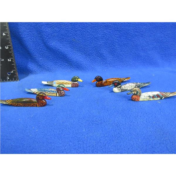 6 Vintage Hand Painted Duck Knife/Chopstick Rests