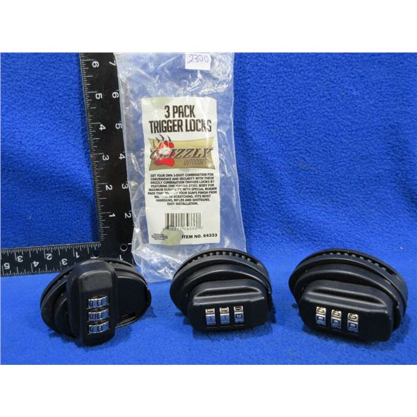Grizzly Combination Trigger Locks - 3 Pack - New Old Stock