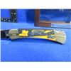 Image 4 : Very Rare Collector Custom Buck Folding Lock Blade Knife - 2010 Camaro SS by Yellow Horse