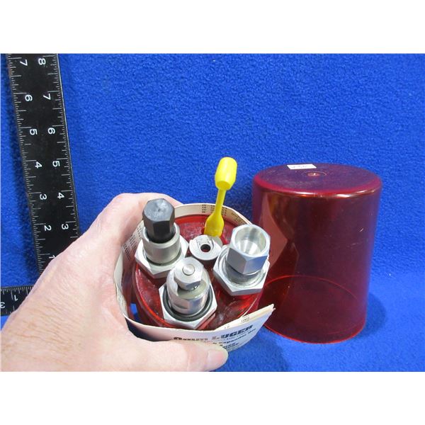 Lee 9MM Luger Carbide 3 Die Set with Shell Holder # 6 and Powder Measure