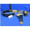 Image 1 : Leather Belt and Holster - Size 34