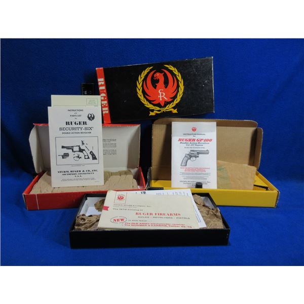3 Ruger Revolver Boxes with Papers