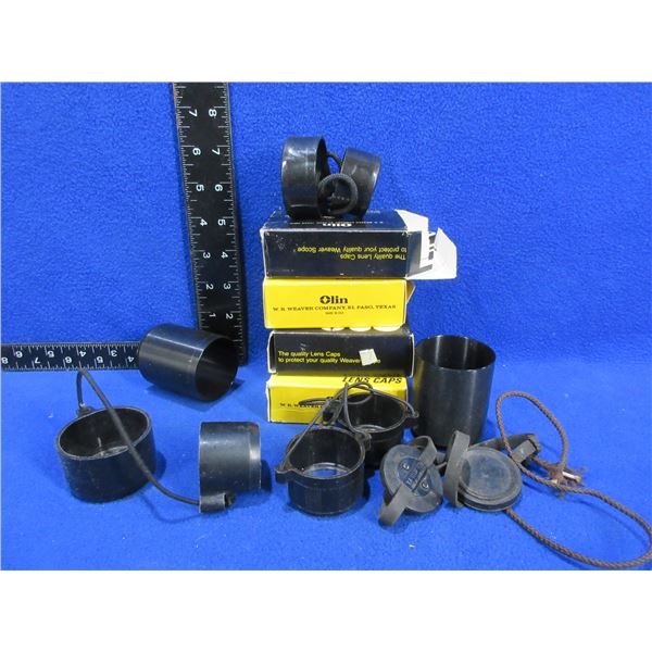 4 Pairs of Vintage Weaver Lens Caps (Fit V9/V12) & Misc. Lens Caps
