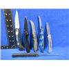 Image 2 : 5 Assorted Folding Lock Blade Knives and 1 Folding Knife
