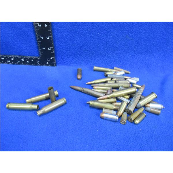 Lot of 35 Misc. Cartridges + 4 Brass (Pick Up or Ship by UPS Only)