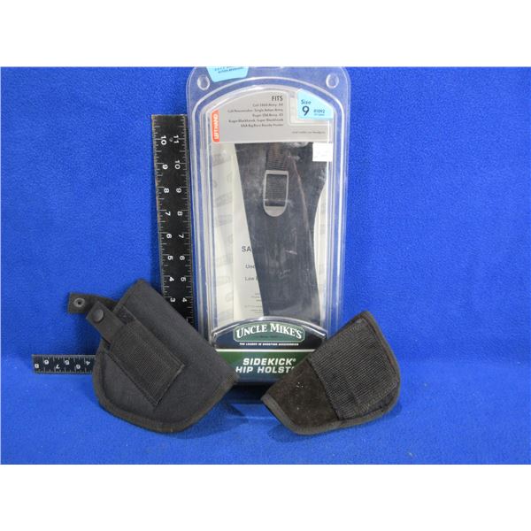 3 Holsters - Uncle Mikes Size 9 and 2 Unknown