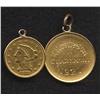 Image 1 : Lot of Two Gold Love Tokens