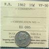 Image 1 : 1862 New Brunswick Ten Cent