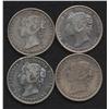 Image 1 : Lot of Four Newfoundland Fifty Cents