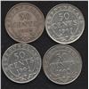 Image 1 : Lot of Four Newfoundland Fifty Cents