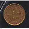 Image 2 : 1881 Newfoundland $2 Gold