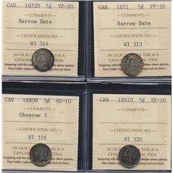 Lot of Four Five Cents