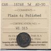 Image 1 : 1874 H Five Cent