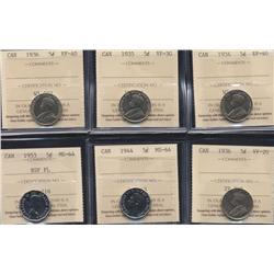 Lot of Fifteen Five Cents