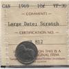 Image 1 : 1969 Ten Cent Rare Large Date 