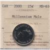 Image 1 : 2000 Twenty Five Cent Millennium Map Mule