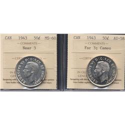 Lot of Six Fifty Cents