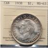 Image 1 : 1938 Silver Dollar