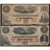 Image 1 : 1859 Bank of Clifton $1 & $3 Lot of Two