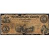 Image 1 : 1859 Colonial Bank of Canada $20 Remainder