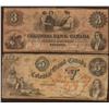 Image 1 : Lot of Two 1859 Colonial Bank of Canada $3 & $5