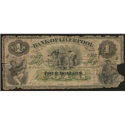 1871 Bank of Liverpool $4