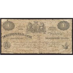 1863 MACDONALD & CO. $1 