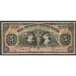 1902 Metropolitan Bank $5