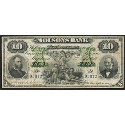 1901 Molsons Bank $10