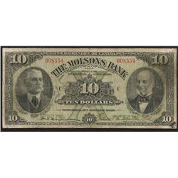 1908 Molsons Bank $10