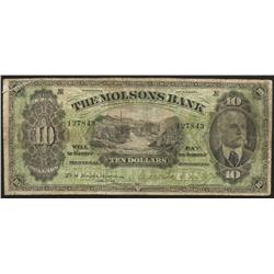 1916 Molsons Bank $10