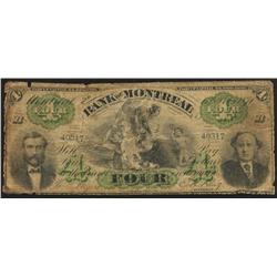 1871 Bank of Montreal $4 