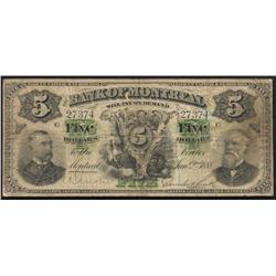 1888 Bank of Montreal $5