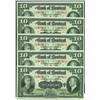 Image 1 : 1938 Bank of Montreal $10 Lot of Five Consecutive