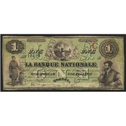 1860 Banque Nationale $1, mai 25