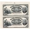 Image 1 : 1906 Bank of New Brunswick $50 Uncut Sheet of Two 