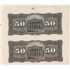 Image 2 : 1906 Bank of New Brunswick $50 Uncut Sheet of Two 