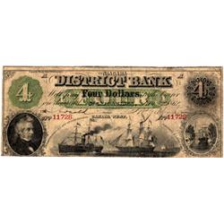 1862 Niagara Disctrict Bank $4