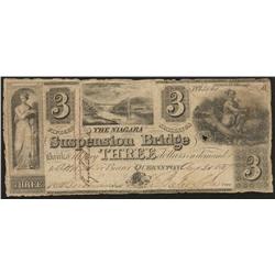 1837 Niagara Suspension Bridge $3