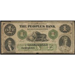 1864 Peoples Bank of New Brunswick $1