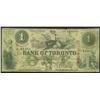 Image 1 : 1859 Bank of Toronto $1 Peterboro Overprint