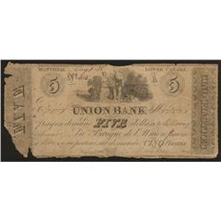 1838 Union Bank $5