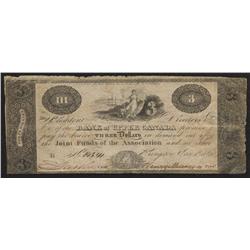 1820 Bank of Upper Canada $3