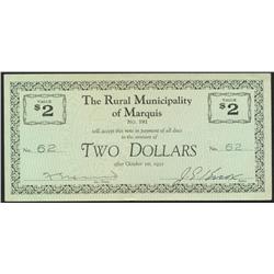 1932 Marquis Municipality Scrip $2