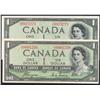 Image 1 : 1954 Bank of Canada $1 Devil's Face Lot of Seven Notes