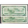 Image 2 : 1954 Bank of Canada $1 Devil's Face Lot of Seven Notes