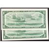 Image 2 : 1954 Bank of Canada $1 Devil's Face Replacement Lot of 2