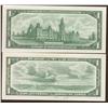 Image 2 : 1954 & 1967 Bank of Canada $1 Replacement Lot of Two