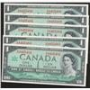 Image 2 : 1954 Bank of Canada $1 Lot of Ten Notes