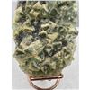 Image 5 : 8 X 4 INCH GREEN SUGAR  FLUORITE WITH CALCITE ON STAND